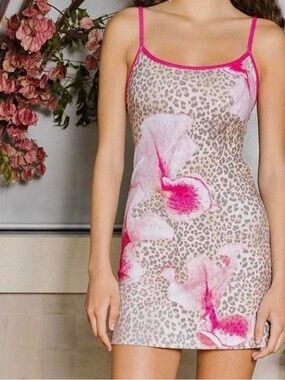 With Harper Lu Floral Leopard Mini Dress